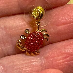 Kate spade red crab earrings